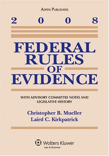 Imagen de archivo de Federal Rules of Evidence 2008 Statutory Supplement a la venta por HPB-Red