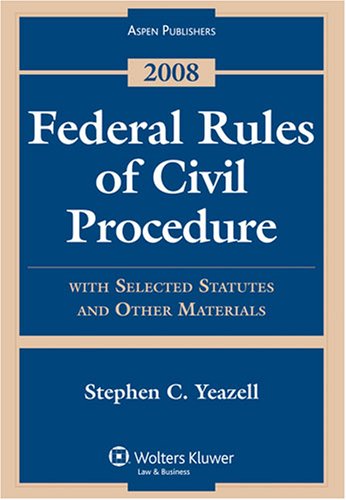 Imagen de archivo de Federal Rules of Civil Procedure Statutes 2008: With Selected Statutes and Other Materials a la venta por HPB-Red