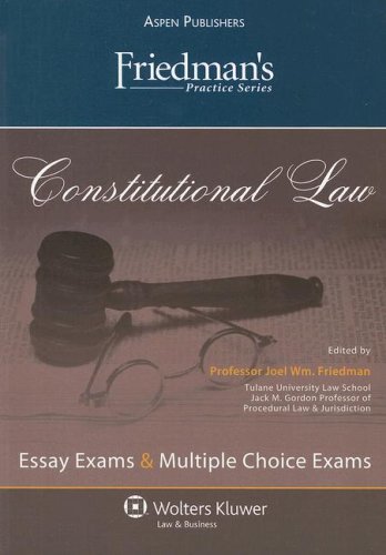 Imagen de archivo de Friedman's Practice Series: Constitutional Law a la venta por POQUETTE'S BOOKS