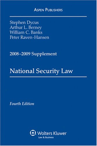 Beispielbild fr National Security Law 2008 Supplement zum Verkauf von dsmbooks