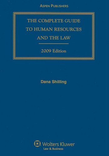 Stock image for Complete Guide To Human Resources & the Law 2009 for sale by K & L KICKIN'  BOOKS