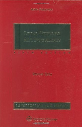 9780735574540: Legal Guide to AIA Documents