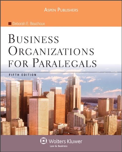 Beispielbild fr Business Organizations for Paralegals, Fifth Edition zum Verkauf von Better World Books