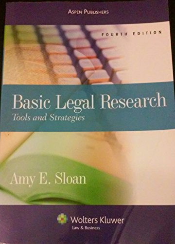 Imagen de archivo de Basic Legal Research: Tools & Strategies 4e a la venta por SecondSale
