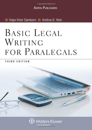 Imagen de archivo de Basic Legal Writing for Paralegals, Third Edition a la venta por GoldenWavesOfBooks