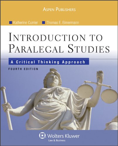 Stock image for Introduction to Paralegal Studies: A Critical Thinking Approach for sale by GoldenWavesOfBooks