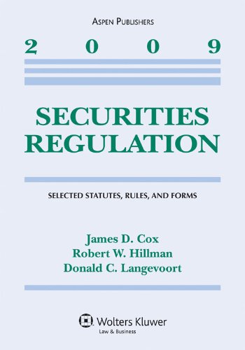 Imagen de archivo de Securities Regulation: Selected Statutes, Rules, and Forms, 2009 Edition a la venta por dsmbooks