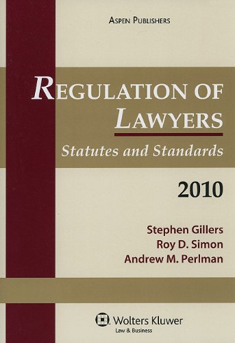 Stock image for Regulation of Lawyers, Statutes and Standards (2010) for sale by HPB-Diamond