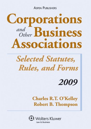 Stock image for Corporations and Other Business Associations 2009 Statutory Supplement for sale by dsmbooks