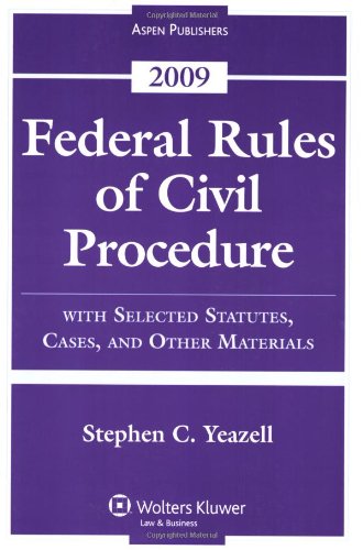 Imagen de archivo de Federal Rules of Civil Procedure: With Selected Statutes, Cases, and Other Materials, 2009 Edition a la venta por SecondSale