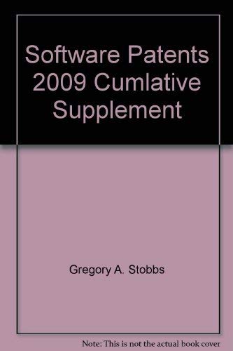 Stock image for Software Patents 2009 Cumlative Supplement (Second Edition) for sale by Book House in Dinkytown, IOBA