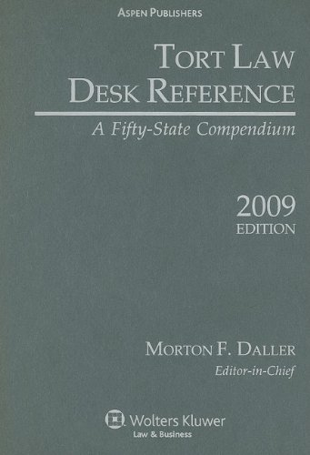 Beispielbild fr Tort Law Desk Reference: A Fifty State Compendium zum Verkauf von HPB-Red