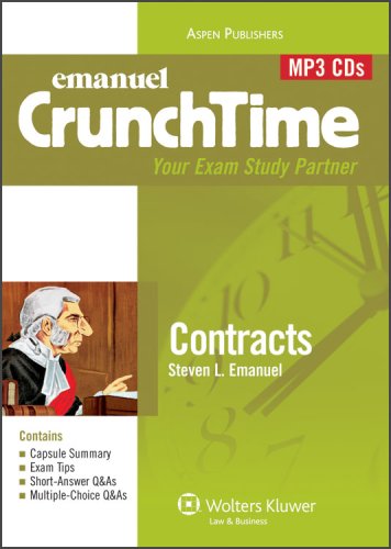 Emanuel CrunchTime: Your Exam Study Partner- Contracts (9780735582811) by Steven L. Emanuel