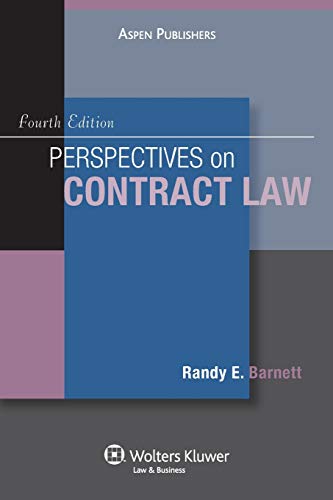 Beispielbild fr Perspectives on Contract Law zum Verkauf von Better World Books