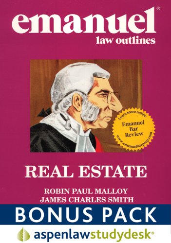 Stock image for Emanuel Law Outlines Real Estate: Aspenlaw Studydesk Bonus Pack for sale by HPB-Red