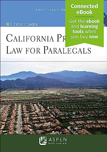 Imagen de archivo de California Property Law for Paralegals [Connected eBook](Aspen College Series) (Aspen Paralegal) a la venta por BooksRun