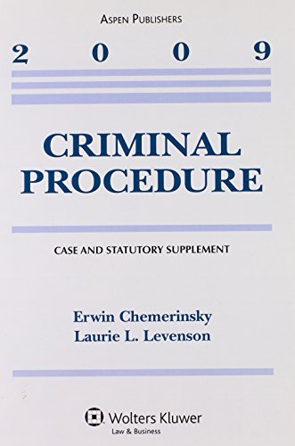 Stock image for Criminal Procedure: 2009 Case and Statutory Supplement for sale by dsmbooks