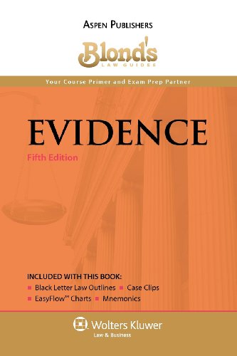 Imagen de archivo de Blond's Law Guides: Evidence a la venta por SecondSale