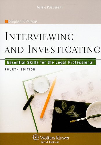 Imagen de archivo de Interviewing and Investigating: Essential Skills for the Legal Professional a la venta por SecondSale