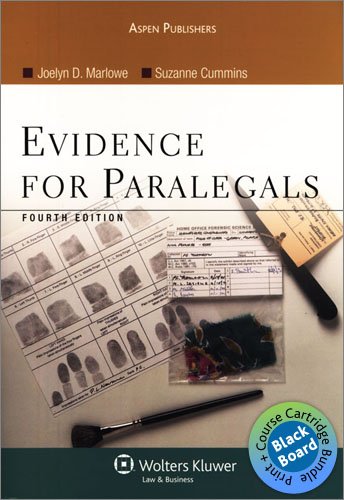 Blackboard Bundle: Evidence for Paralegals 4e (9780735588585) by Marlowe