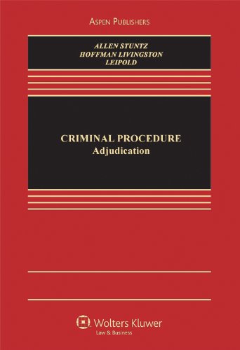 Imagen de archivo de Criminal Procedure: Adjudication (Aspen Casebooks) a la venta por dsmbooks