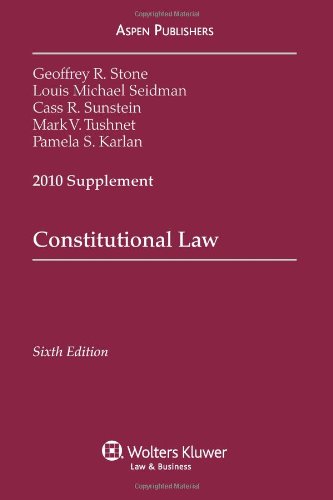 Imagen de archivo de Constitutional Law: 2010 Case Supplement a la venta por Revaluation Books