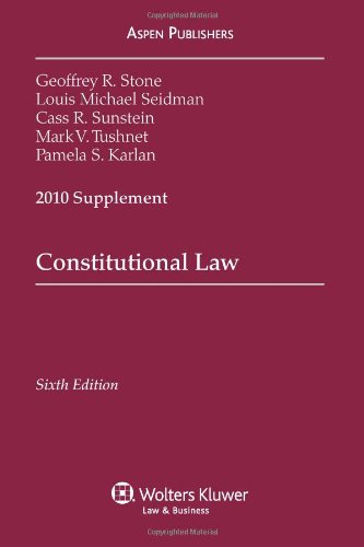 Stock image for Constitutional Law: 2010 Case Supplement for sale by Revaluation Books