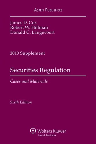 Stock image for Securities Regulation 2010: Cases and Materials for sale by Revaluation Books