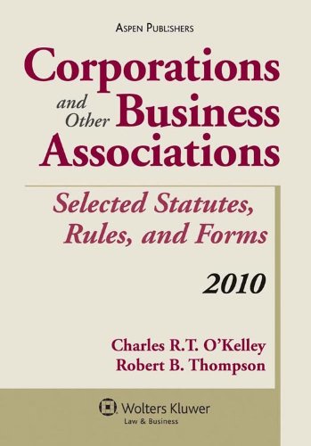 Stock image for Corporations & Business Associations Stat Rules Forms 2010 Supp for sale by HPB-Red