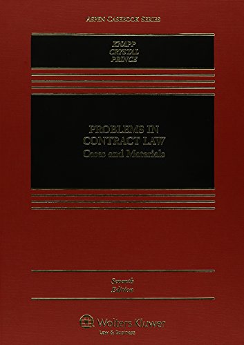 Beispielbild fr Problems in Contract Law: Cases and Materials, Seventh Edition (Aspen Casebook Series) zum Verkauf von HPB-Red