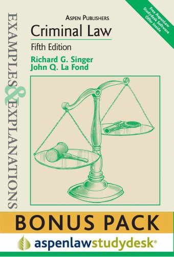 Imagen de archivo de Examples & Explanations: Criminal Law, 5th Ed., (Print + eBook Bonus Pack) a la venta por SecondSale