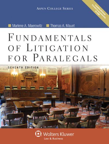 Imagen de archivo de Fundamentals of Litigation for Paralegals, Seventh Edition with CD (Aspen College Series) a la venta por ThriftBooks-Atlanta