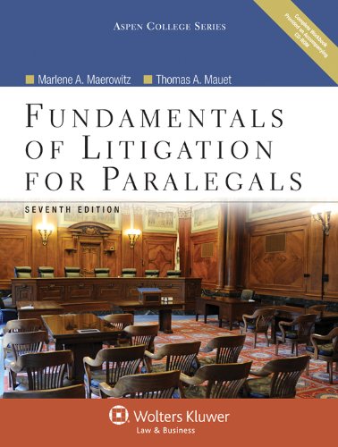 Stock image for Fundamentals of Litigation for Paralegals, Seventh Edition with CD (Aspen College Series) for sale by ThriftBooks-Dallas