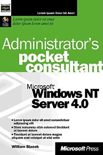Beispielbild fr Microsoft Windonws NT Server 4.0 Adminstrator's Pocket Consultant zum Verkauf von Faith In Print