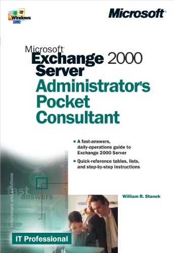 Beispielbild fr Microsoft Exchange 2000 Server Administrator's Pocket Consultant zum Verkauf von Better World Books