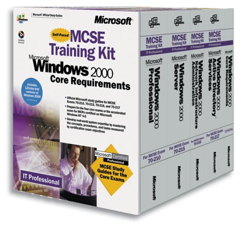 9780735611306: MCSE Training Kit Microsoft Windows 2000, Core Requirements, 4 volumes + CD-ROM