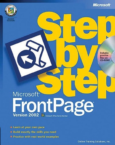 Imagen de archivo de Microsoft Frontpage Version 2002 Step by Step a la venta por Hastings of Coral Springs