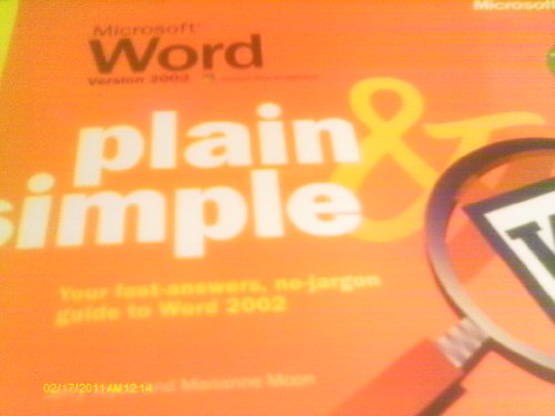 Imagen de archivo de Microsoft Word Version 2002 Plain Simple a la venta por Ebooksweb