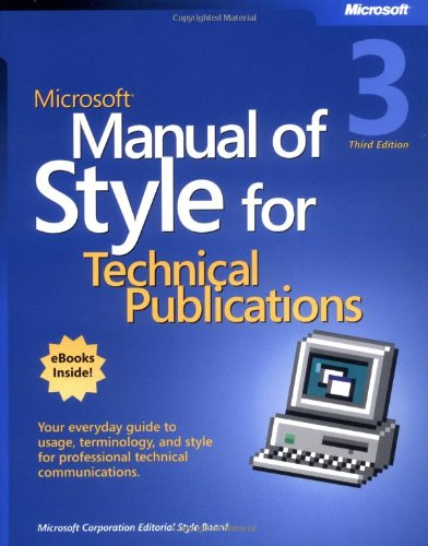 Beispielbild fr Microsoft Manual of Style for Technical Publications zum Verkauf von SecondSale