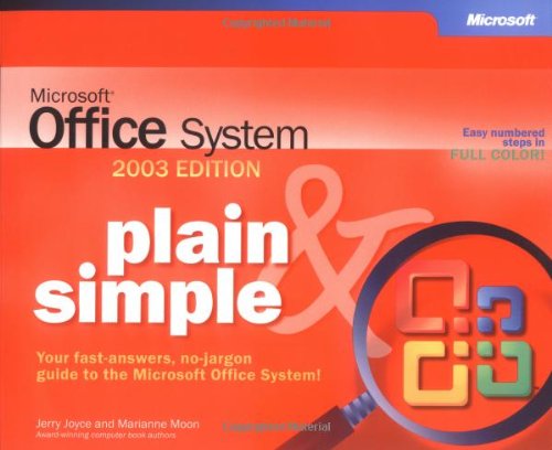 MicrosoftÂ® Office System Plain & Simple -- 2003 Edition (Bpg-Plain & Simple) (9780735619821) by Joyce, Jerry; Resources, Moon Joyce; Moon, Marianne