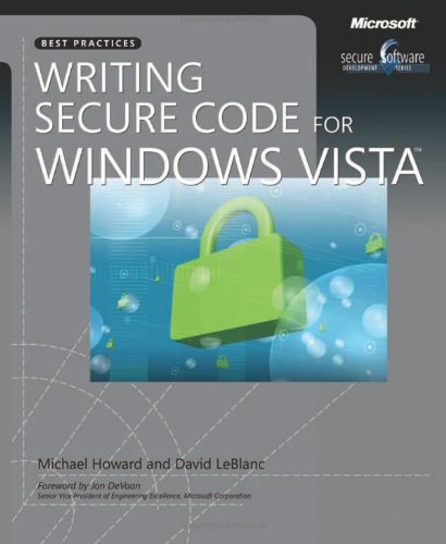 Beispielbild fr Writing Secure Code for Windows Vista (Pro - Step by Step Developer) zum Verkauf von HPB-Red