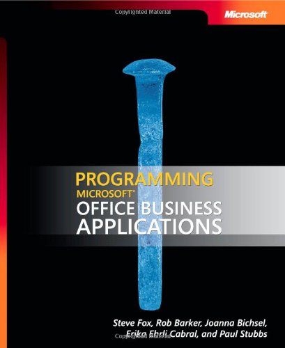 Stock image for Programming Microsoft Office Business Applications for sale by Better World Books