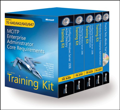 Imagen de archivo de MCITP Self-Paced Training Kit (Exams 70-640, 70-642, 70-643, 70-647): Windows Server® 2008 Enterprise Administrator Core Requirements a la venta por Books From California