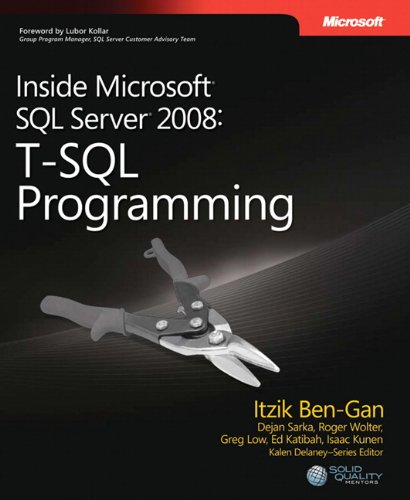 Beispielbild fr Inside Microsoft? SQL Server? 2008: T-SQL Programming (Pro-developer) zum Verkauf von SecondSale
