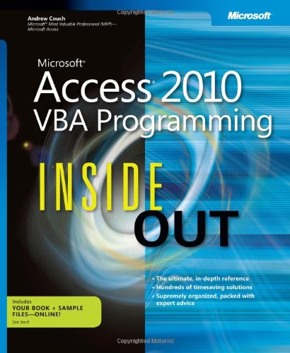 Imagen de archivo de Microsoft Access 2010 VBA Programming Inside Out a la venta por KuleliBooks