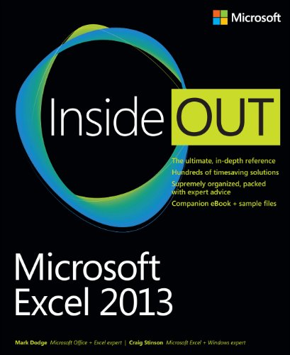 Microsoft Excel 2013 Inside Out (9780735669055) by Dodge, Mark; Stinson, Craig
