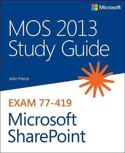 9780735669246: MOS 2013 Study Guide for Microsoft SharePoint