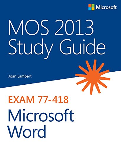 9780735669253: MOS 2013 Study Guide for Microsoft Word (MOS Study Guide)