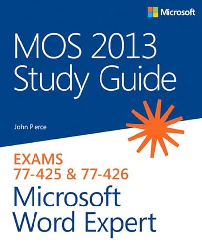 9780735669260: MOS 2013 Study Guide for Microsoft Word Expert (MOS Study Guide)