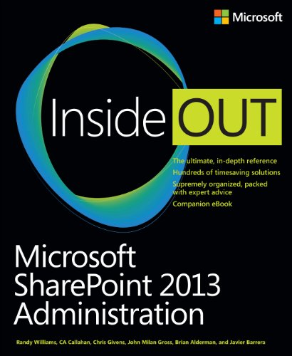 Imagen de archivo de Microsoft SharePoint 2013 Administration Inside Out a la venta por Better World Books Ltd